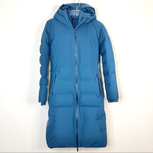 lululemon athletica Jackets & Blazers - Lululemon Sleet Street Long Jacket Code Blue 4 Down Puffer